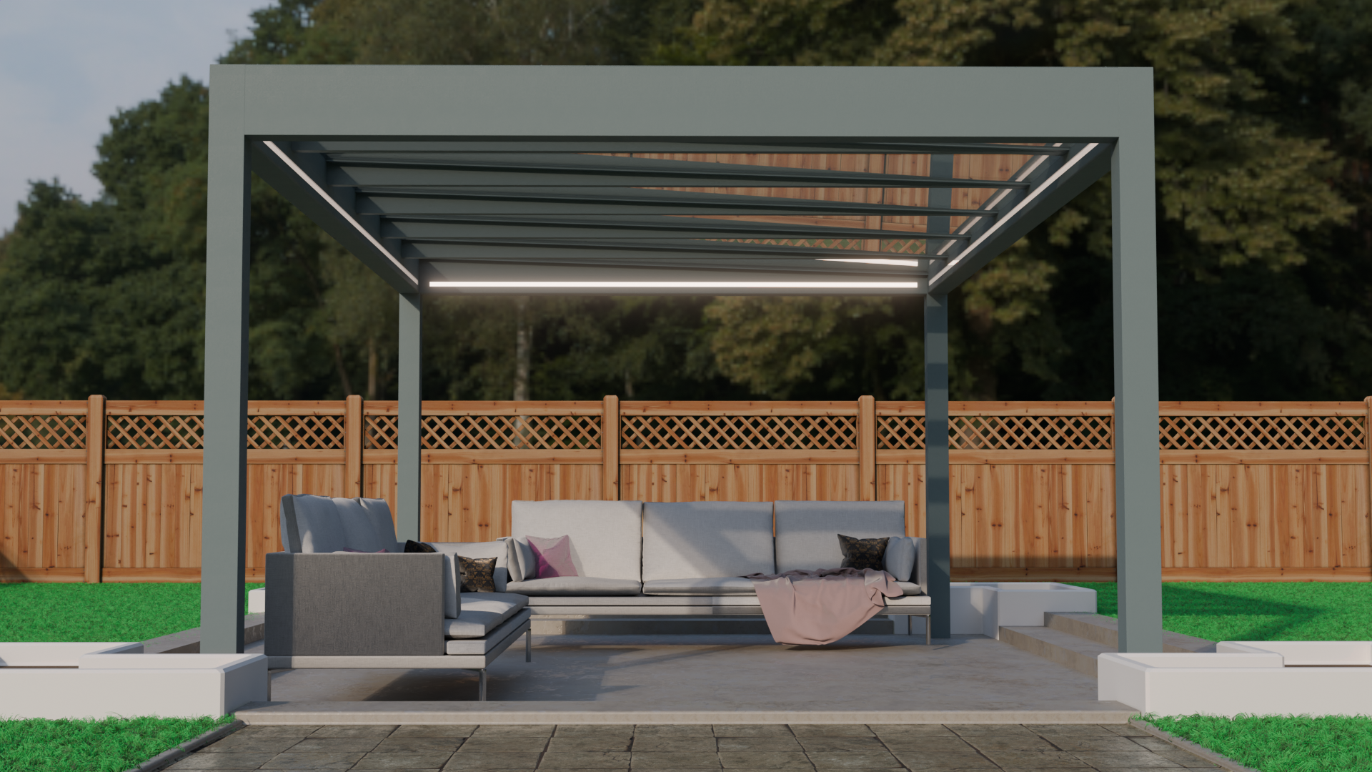 Lifestyle Pergola – Flat Glass Roof
