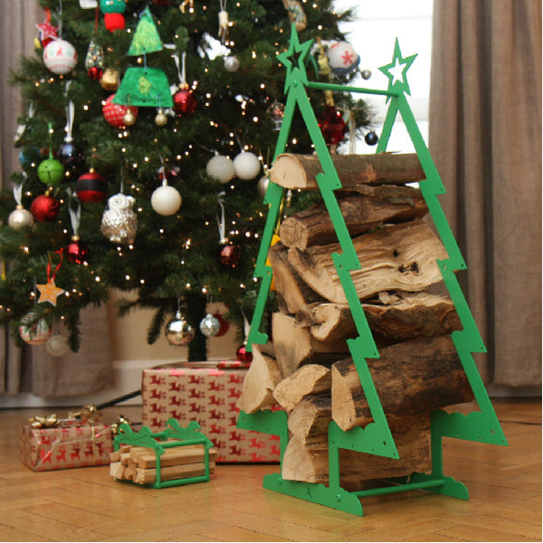 Christmas Tree log holder and kindling present Ardour